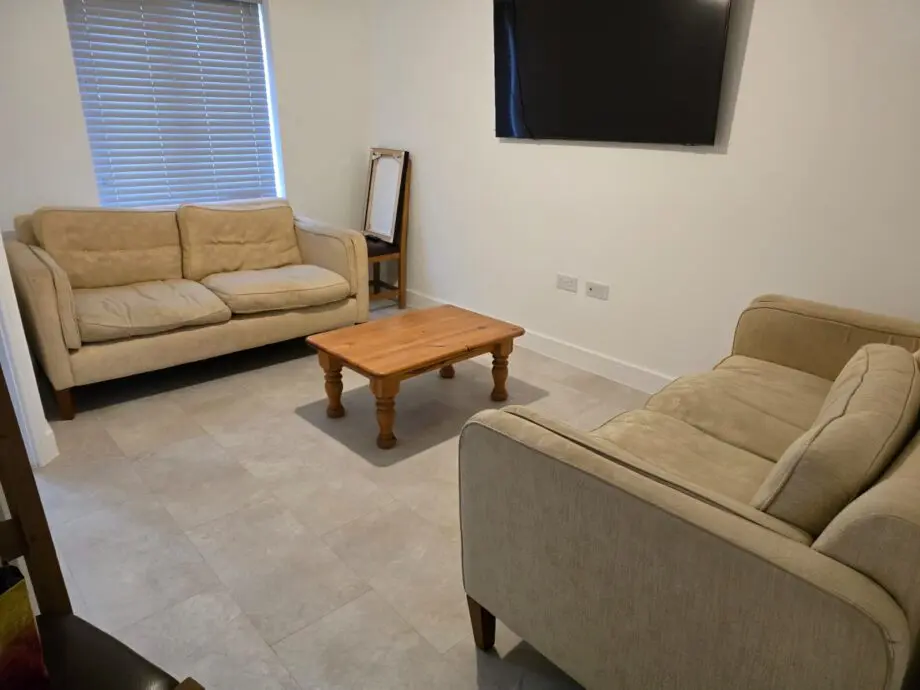 2 seater cream armchair