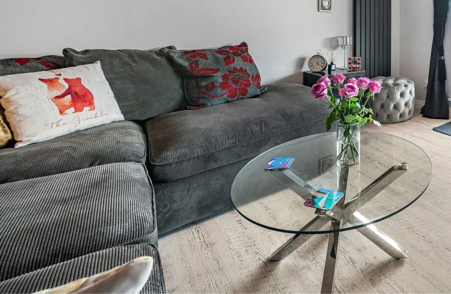 DFS Large Grey Fabric Corner Sofa