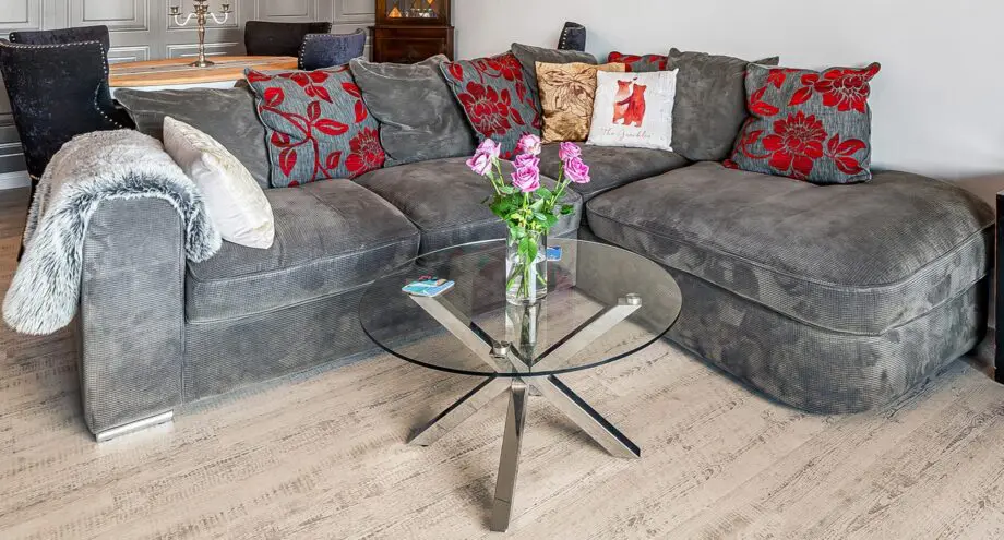 DFS Large Grey Fabric Corner Sofa