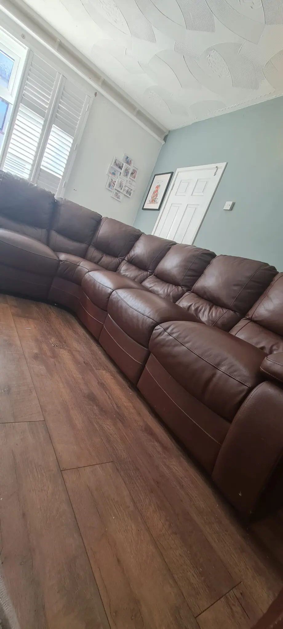 New trends concept brown leather sofa