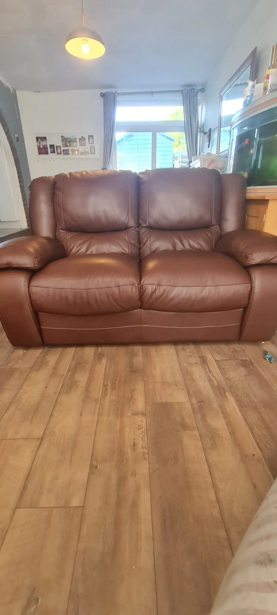 New trends concept brown leather sofa