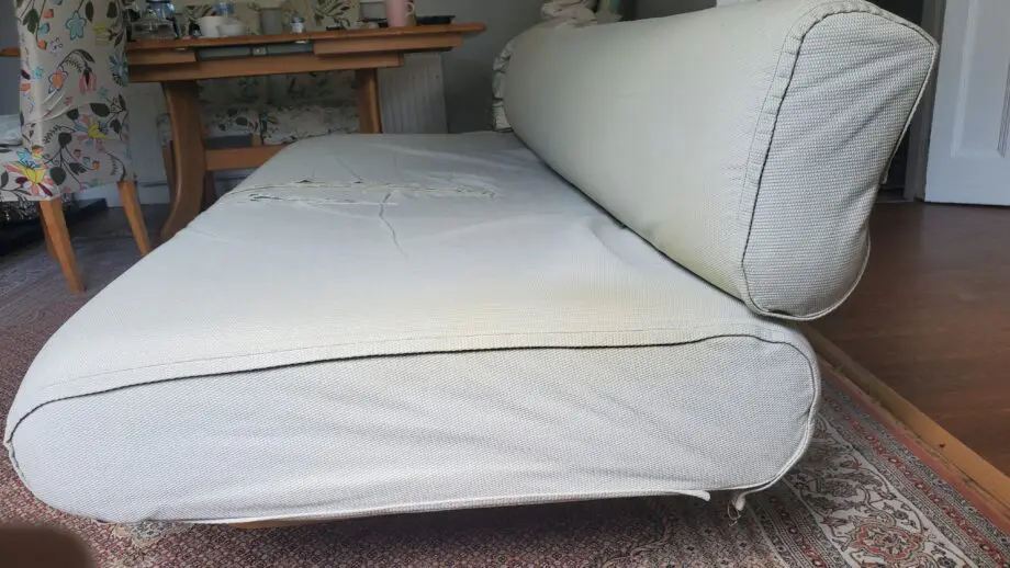 White sofa bed