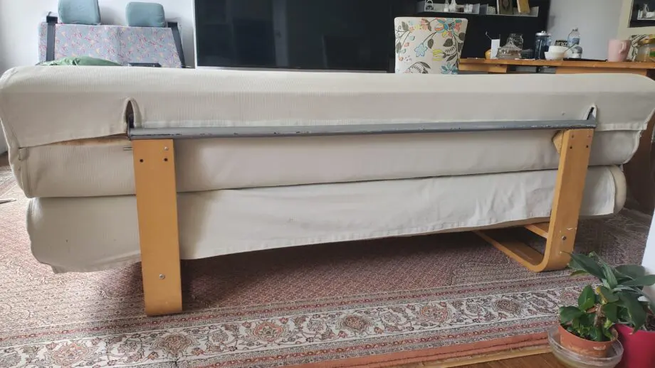 White sofa bed