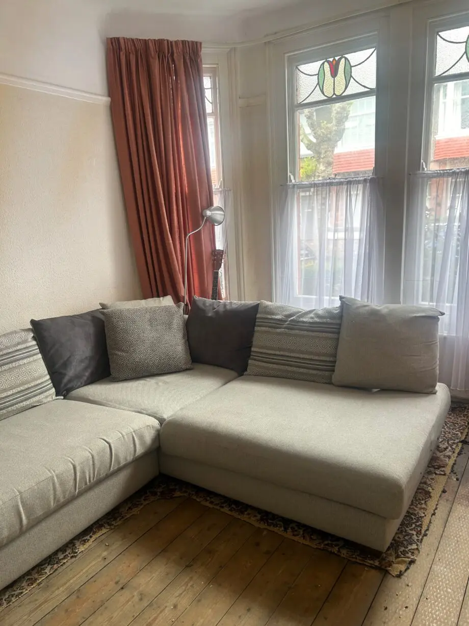 DFS grey corner sofa