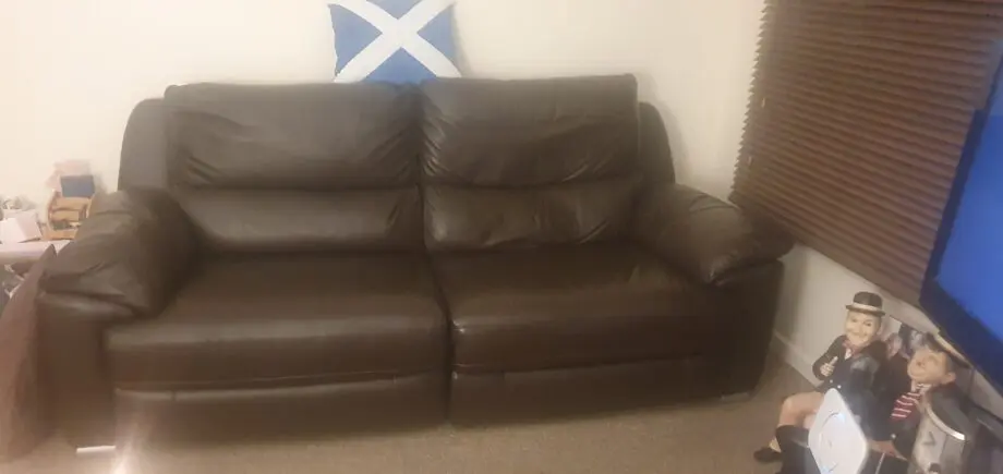 Brown 3seater recliners
