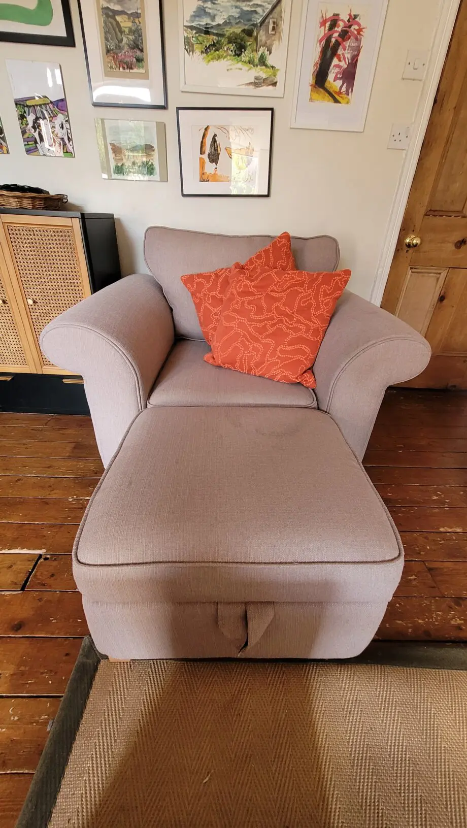 Sofa, Armchair, Ottoman Set