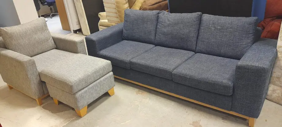 3 seat sofa, Armchair and Footstool