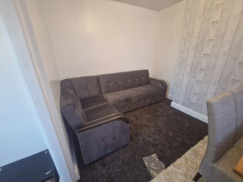 Grey suade sofa set