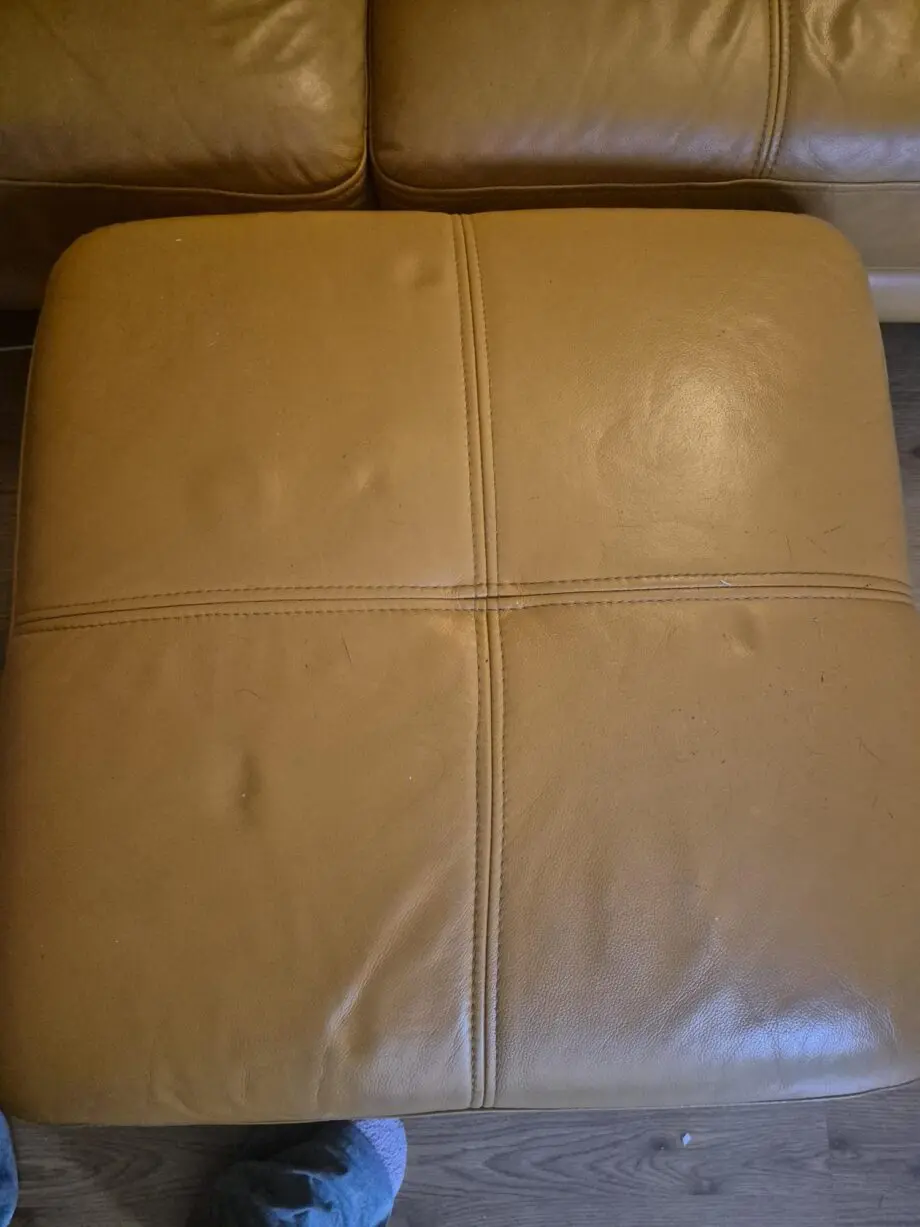 Harvey's Islington Mustard Yellow Sofa and matching Footstool
