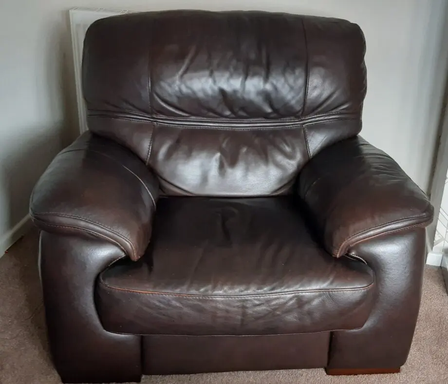 Sofology brown violino leather 3 piece suite
