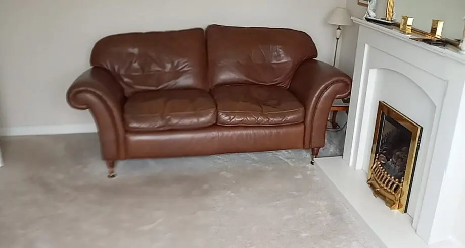 Brown leather sofas 3 seater and 2 seater