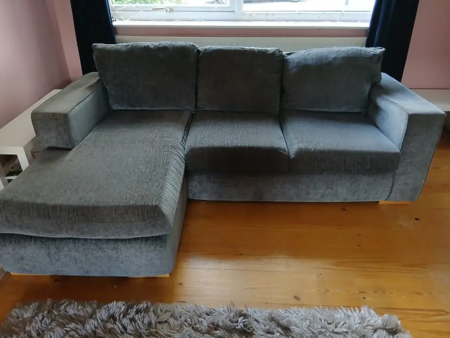 DFS grey left-hand chaise