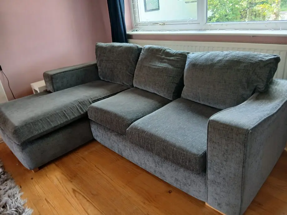 DFS grey left-hand chaise