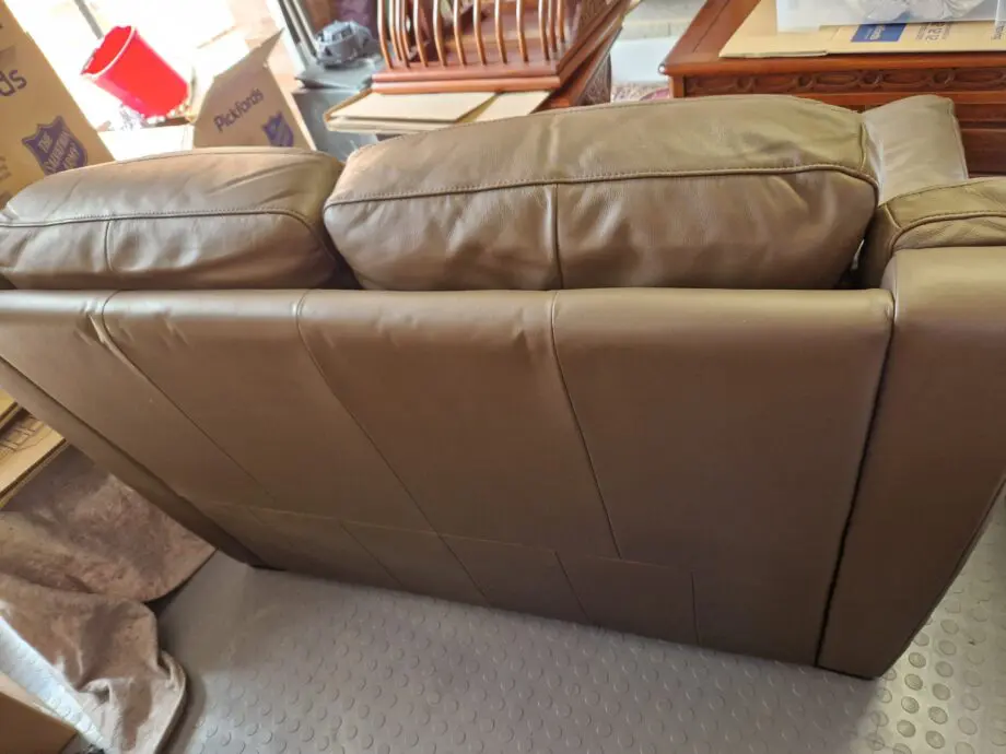 Italian Leather Brown Two Seater Sofa
