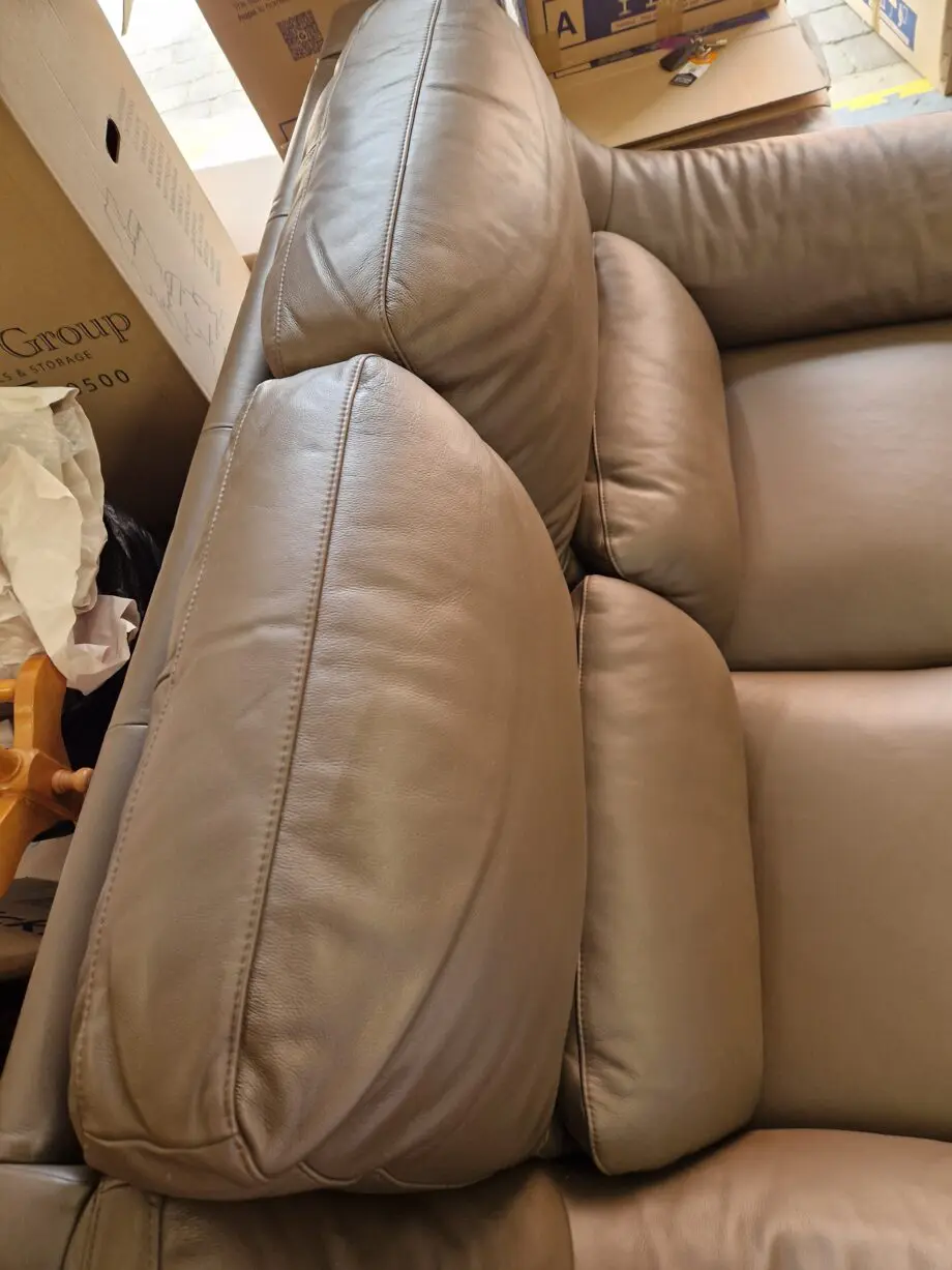Italian Leather Brown Two Seater Sofa