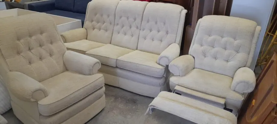 3-piece Parker Knoll suite including Reclining Armchair
