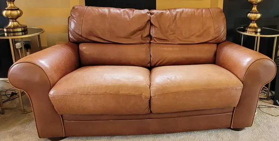Furniture Village Tan 2 seater sofa