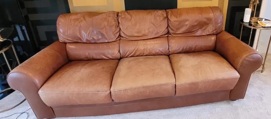 Furniture Village Tan 3 seater sofa