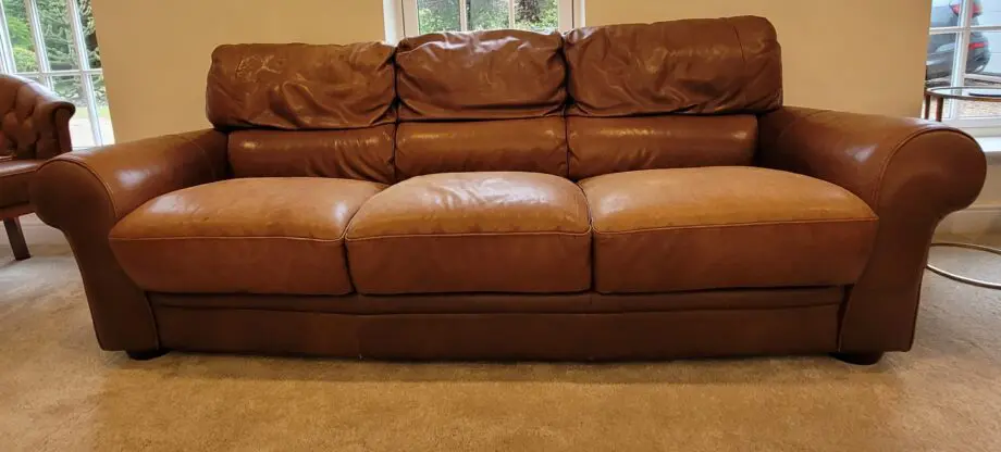 Furniture Village Tan 3 seater sofa