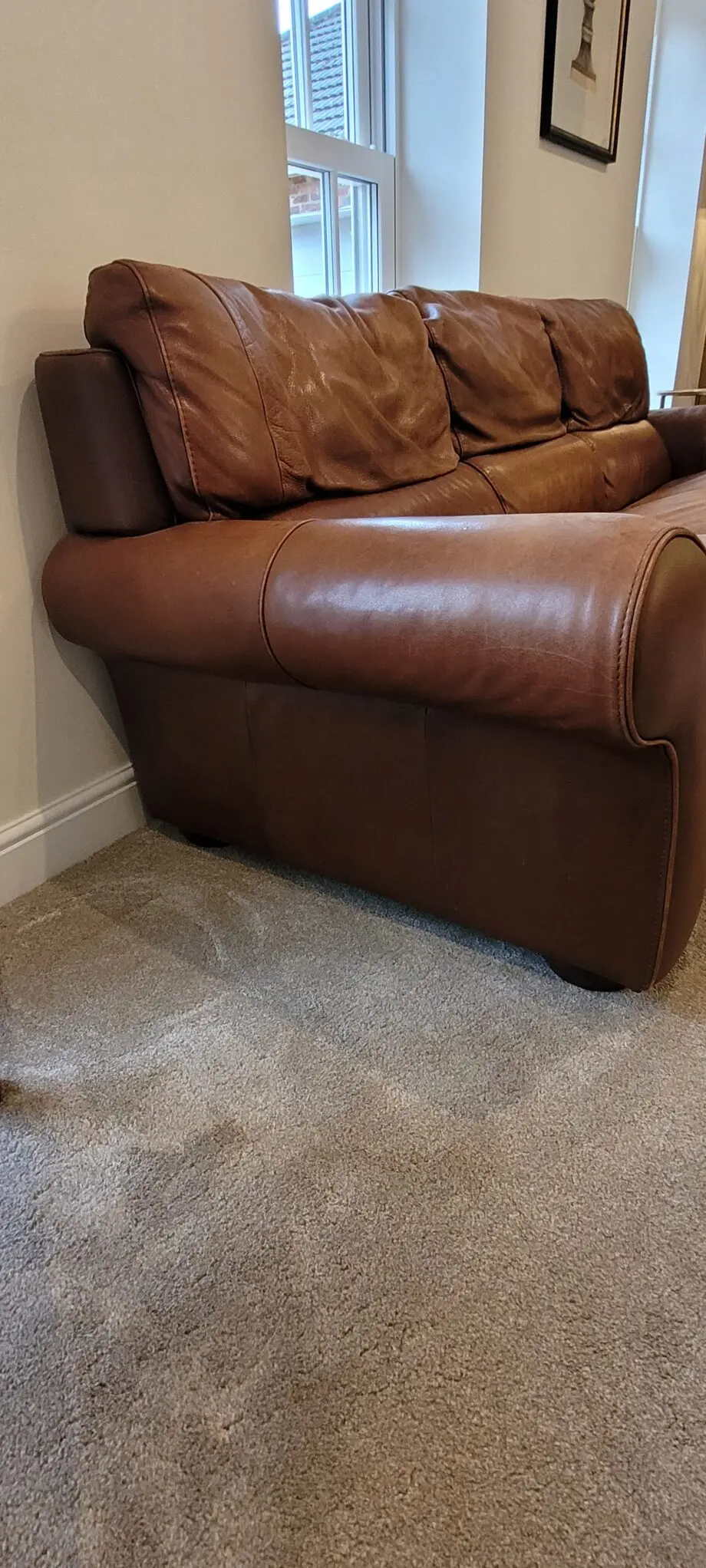 Furniture Village Tan 3 seater sofa