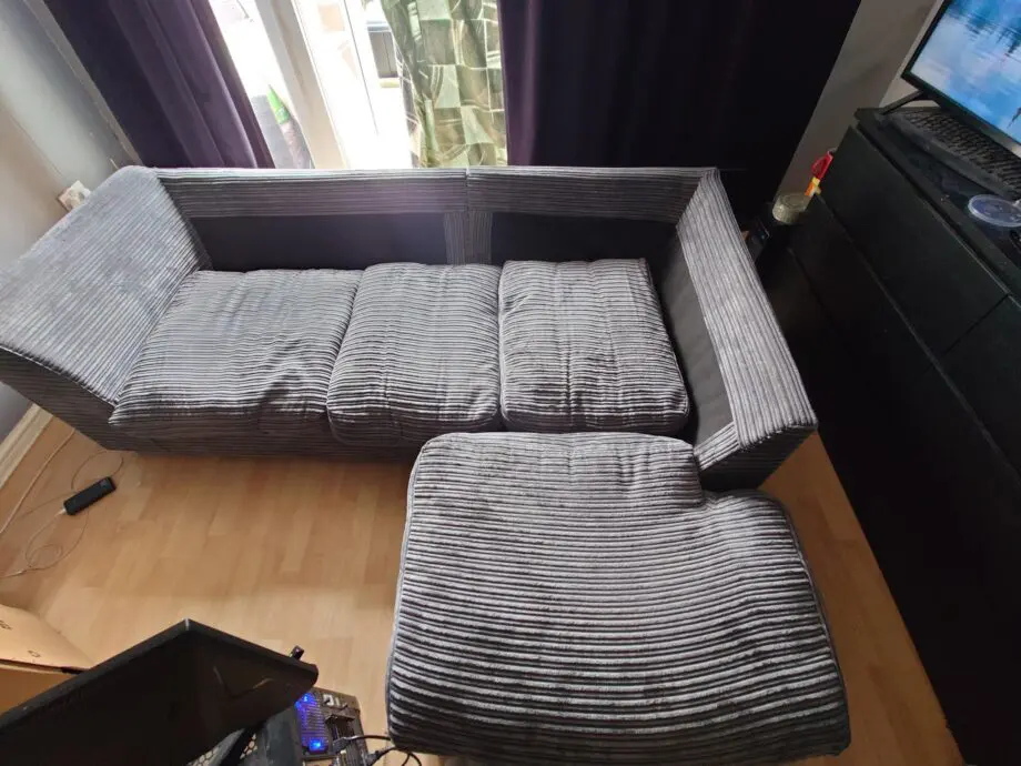 Charcoal corner sofa. good condition