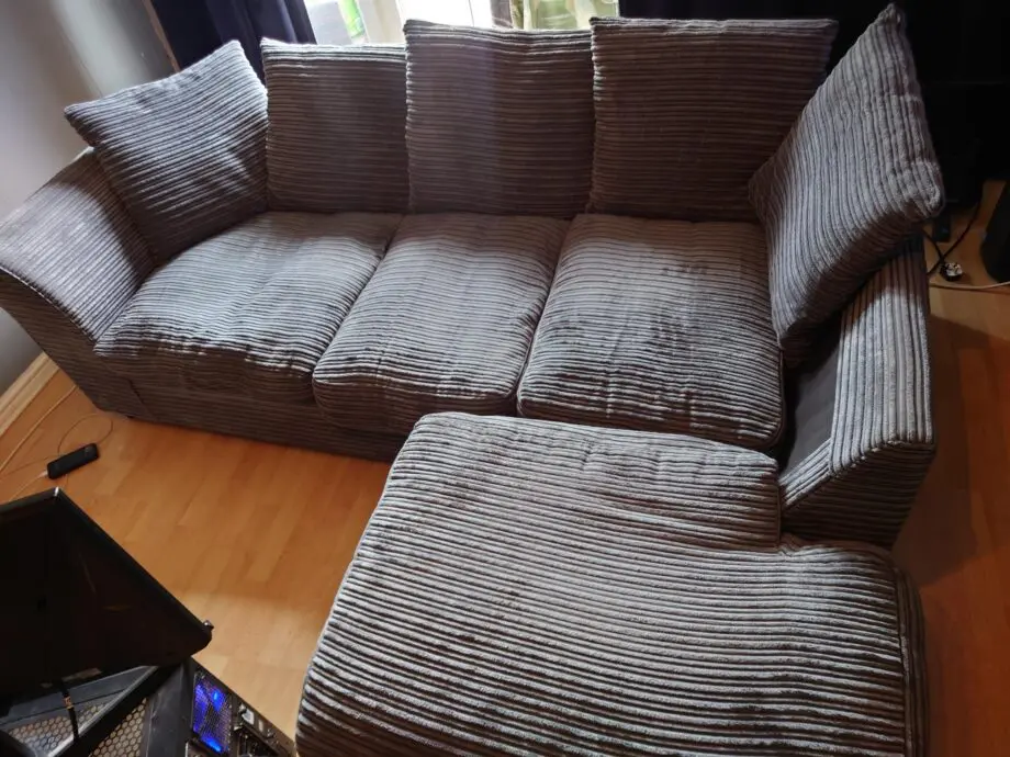 Charcoal corner sofa. good condition