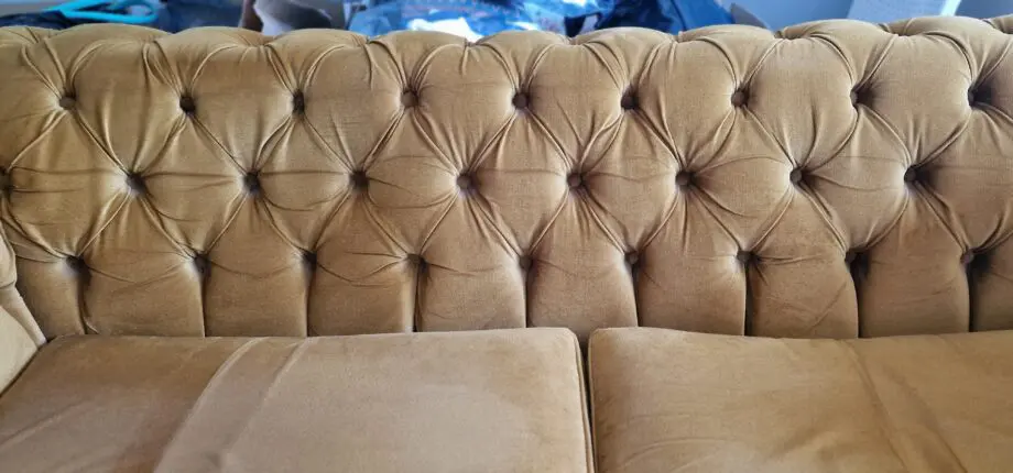 Burks 3 seater Chesterfield Velvet Sofa