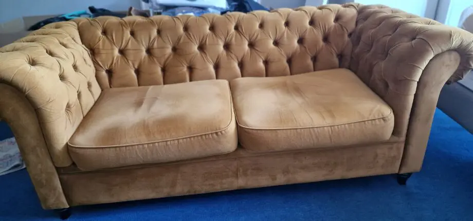 Burks 3 seater Chesterfield Velvet Sofa