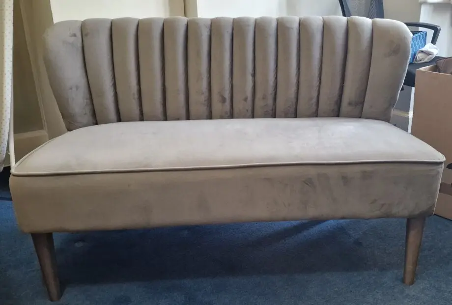 Birkett Steal Grey 2 seater Loveseat