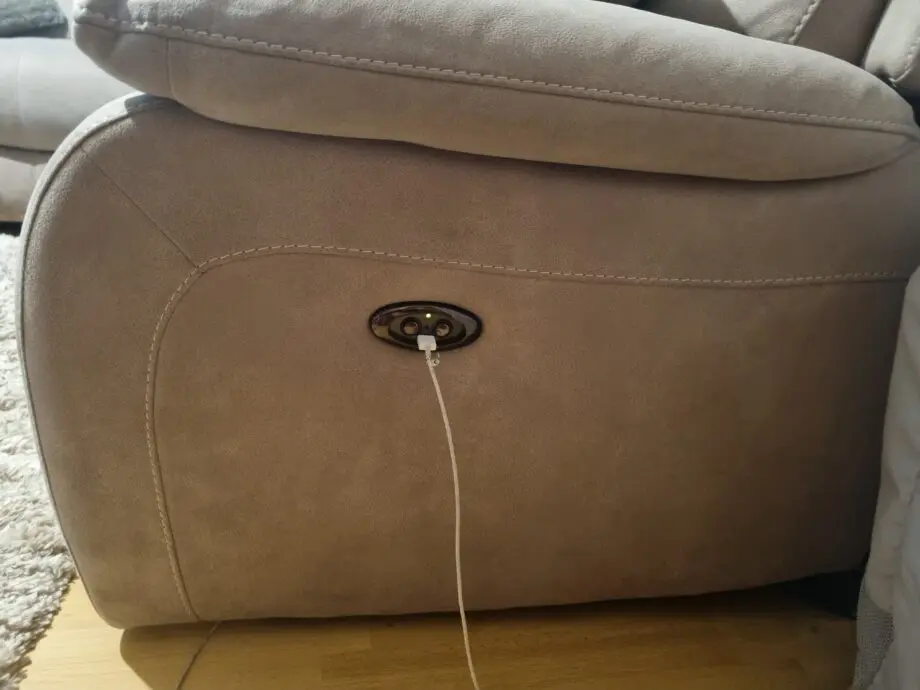 5 Seater Soft Suede Beige Corner Sofa