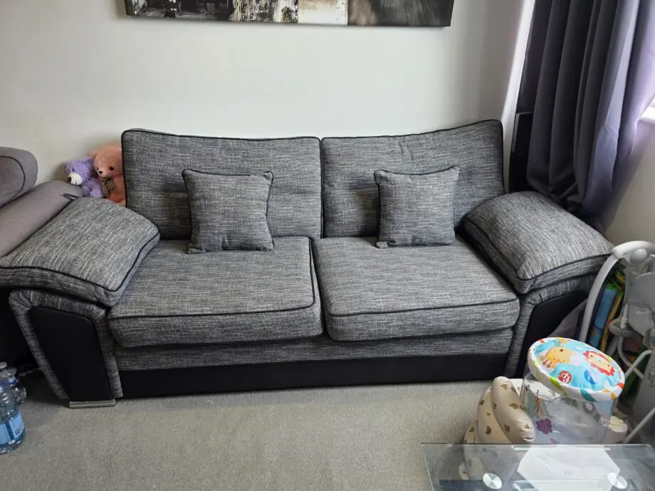 3 Seater Grey and black