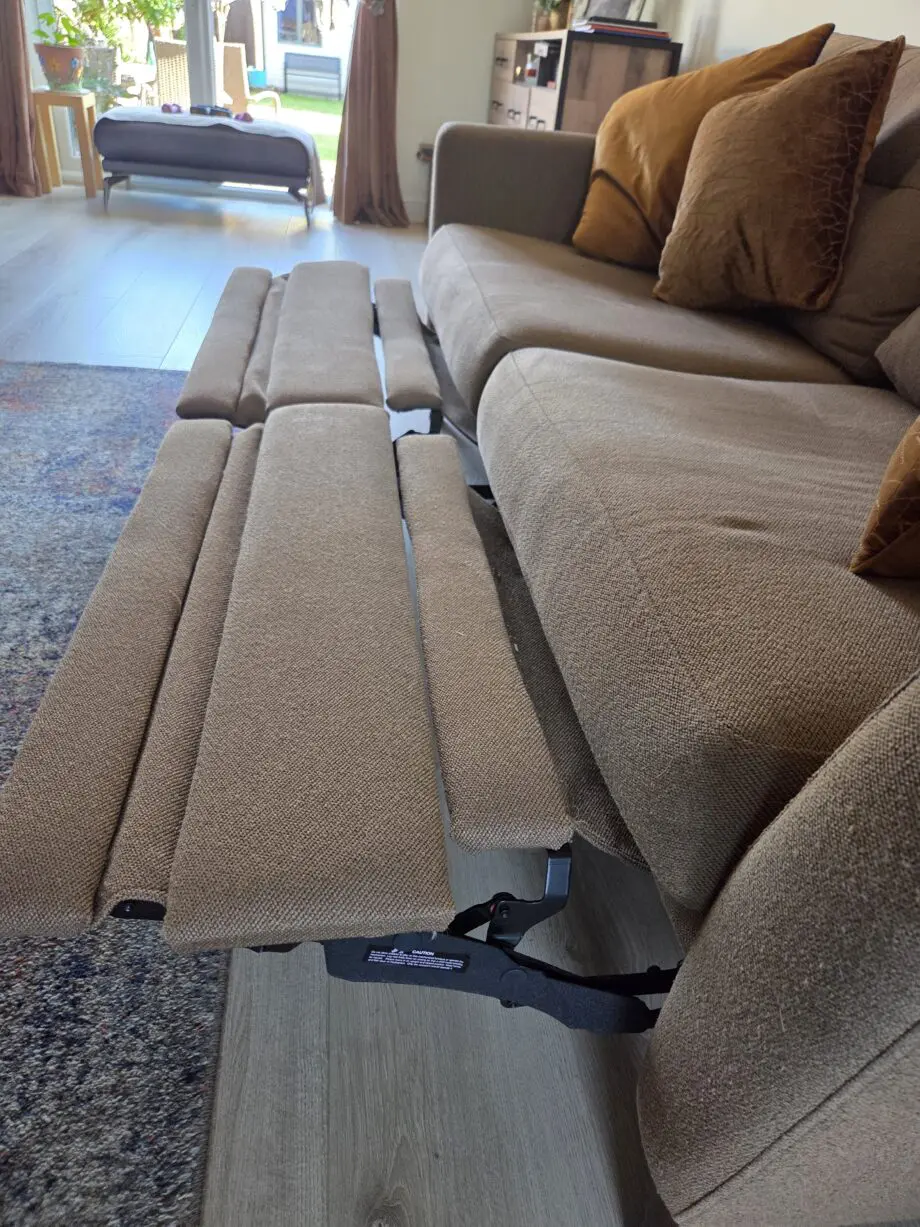 DFS Studio Boucle 3 seater motion sofa. in colour Stone