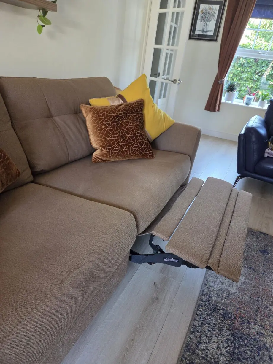 DFS Studio Boucle 3 seater motion sofa. in colour Stone