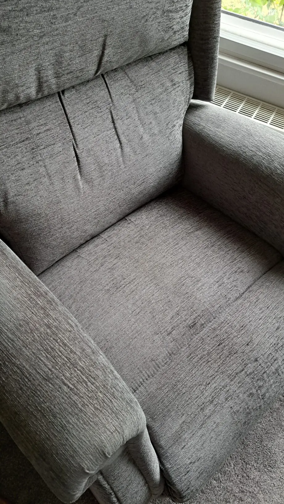 HSL - Burrows Relax Grande Dual Motor Power Rise and Recline Chair in Tate Granite (Grey) with Castors