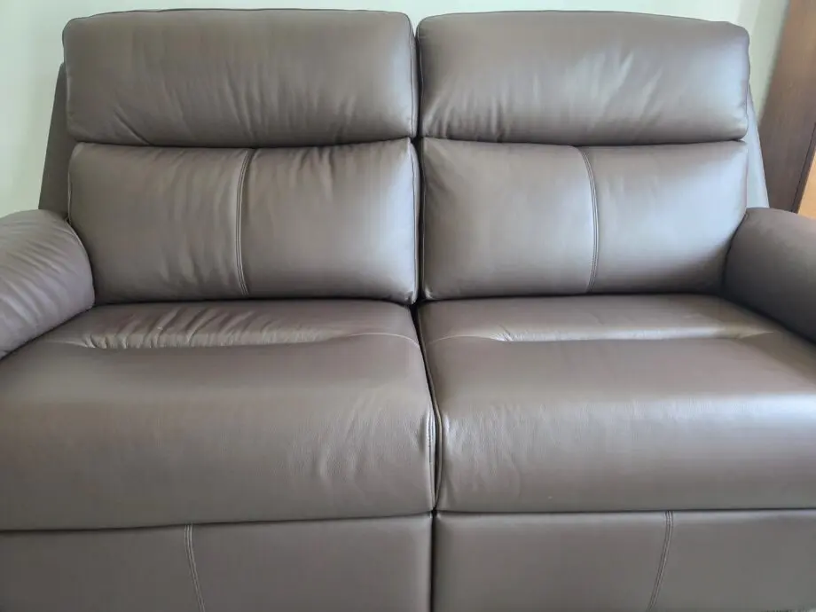 Leather brown sofa