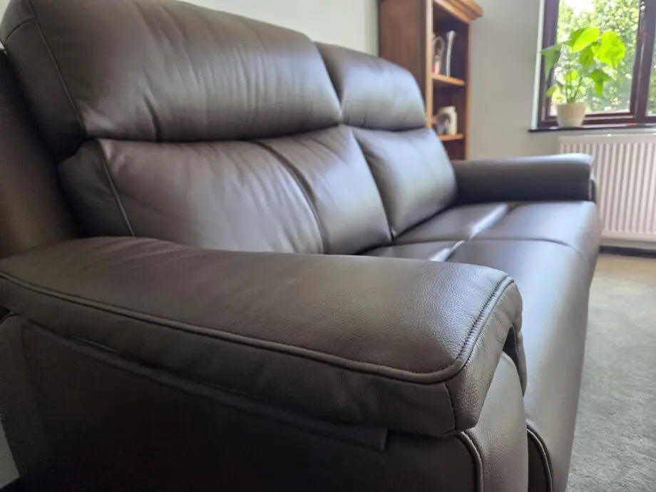 Leather brown sofa