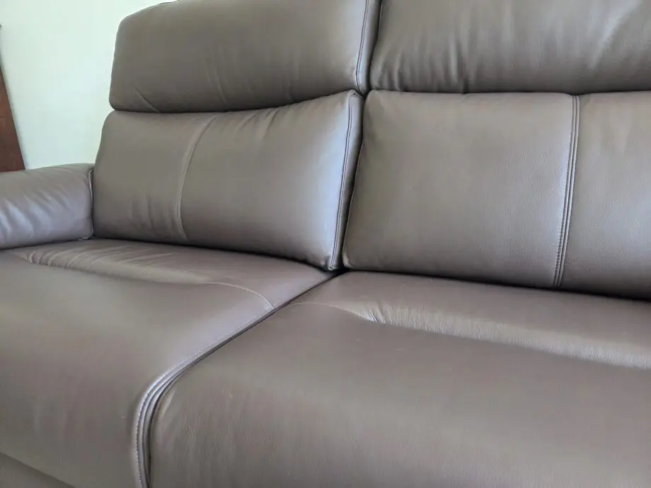 Leather brown sofa