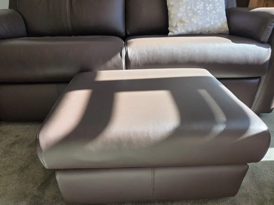 Leather brown sofa