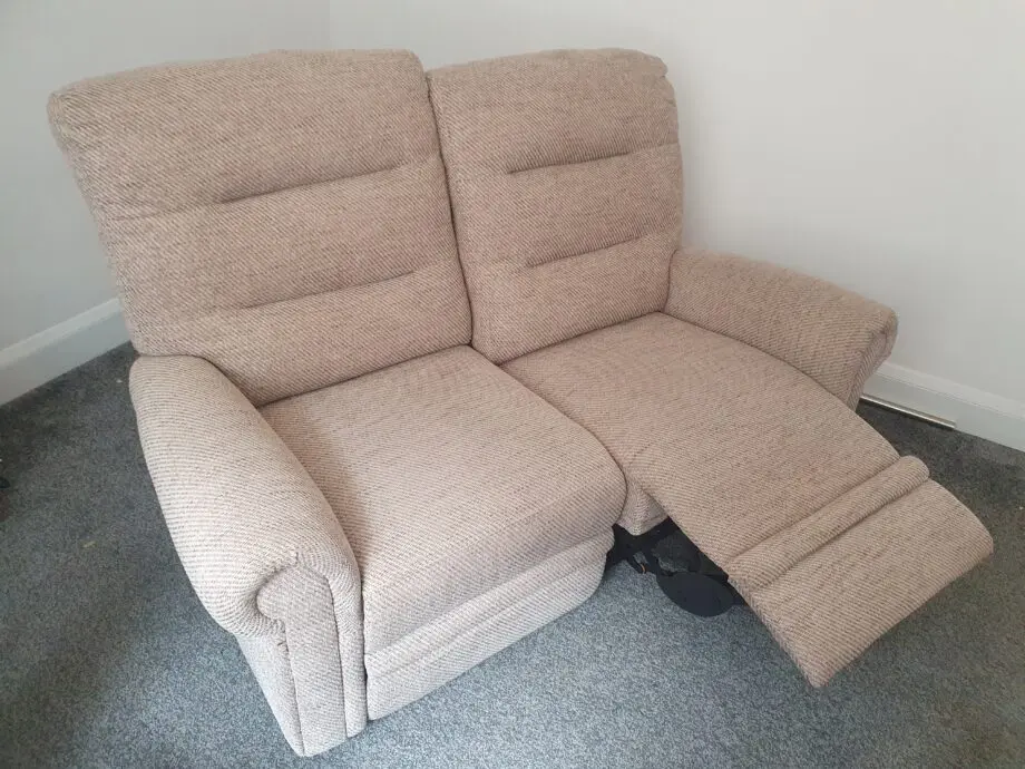 2 Seater Electric Recliner Sofa | Jetta Beige Fabric