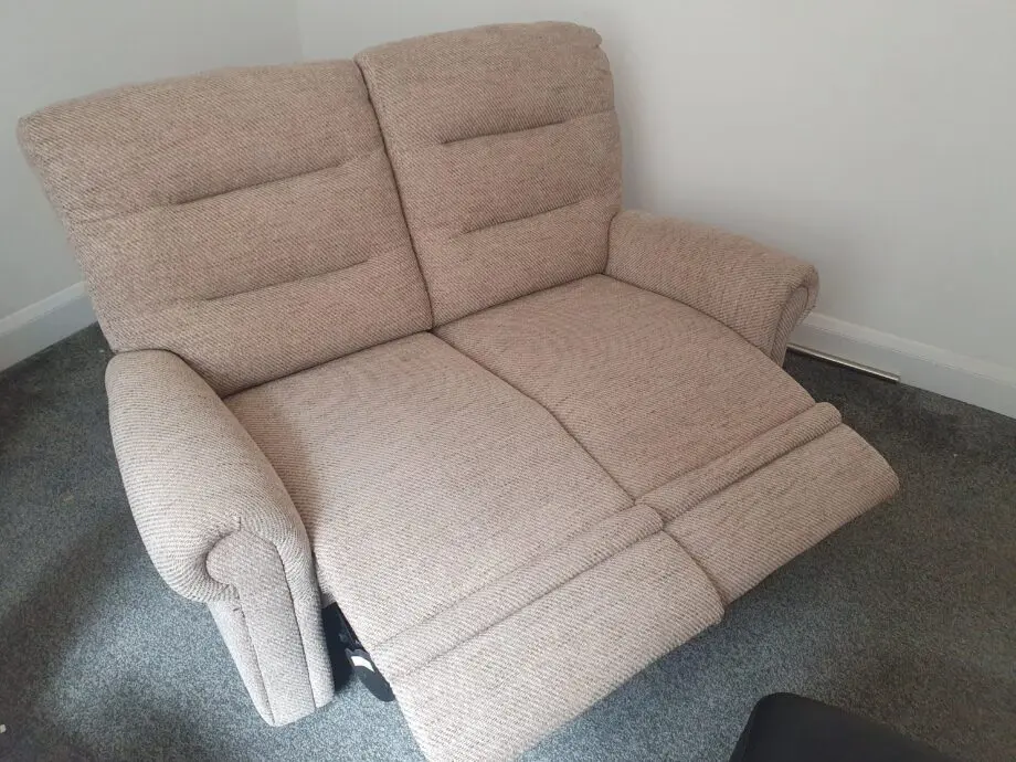 2 Seater Electric Recliner Sofa | Jetta Beige Fabric