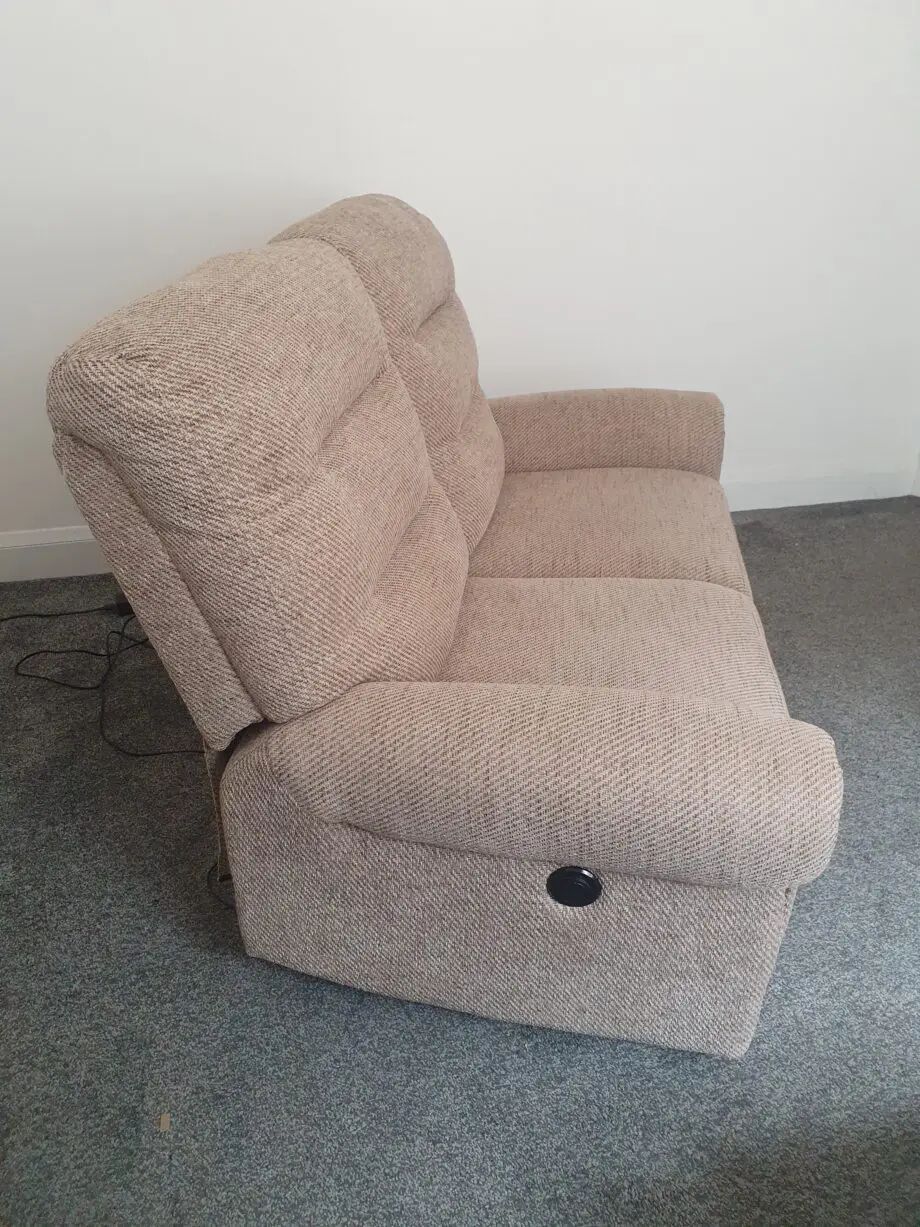 2 Seater Electric Recliner Sofa | Jetta Beige Fabric