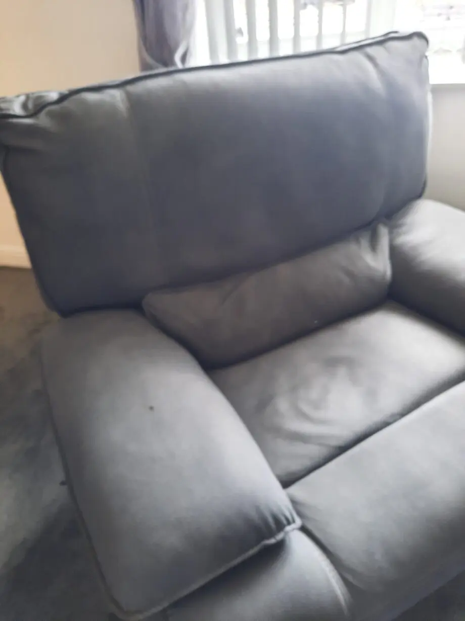 Fabb furniture power reclining large 3 seater settee and power reclining chair ..