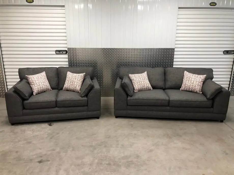 25% Off Charcoal 3+2 Living Room Sofa Set For Sale || Upholstery Fabric