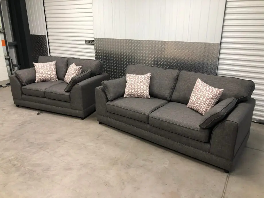 25% Off Charcoal 3+2 Living Room Sofa Set For Sale || Upholstery Fabric