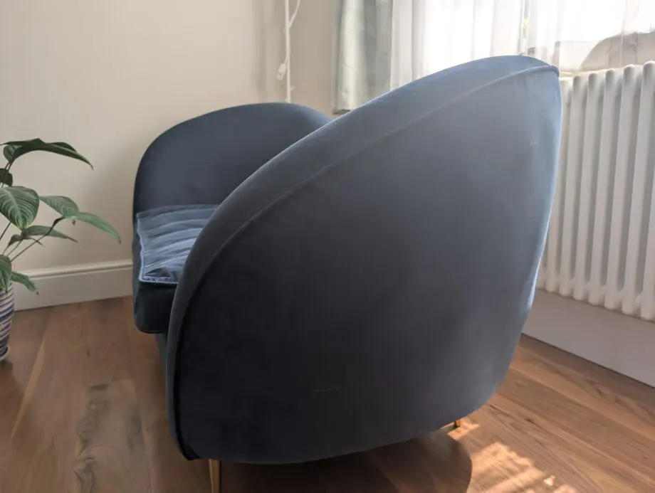 Made.com Sofa Set - Navy Blue Velvet - Kooper 2 Seater Sofa + Giselle 2 Seater Sofa: Good condition, Well maintained