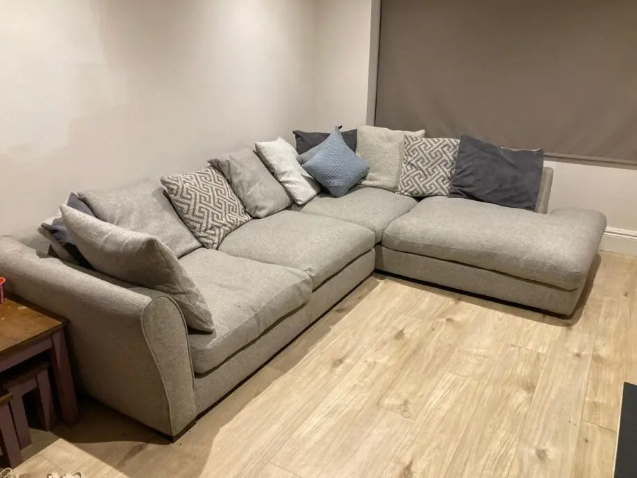 DFS grey corner sofa