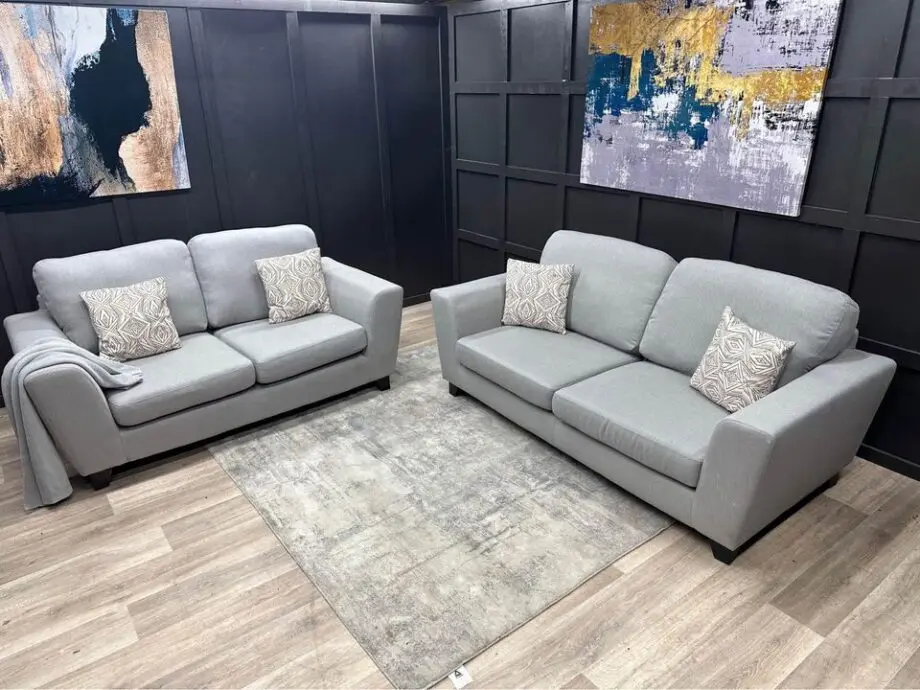 Grey 3 Plus 2 Sofa Set