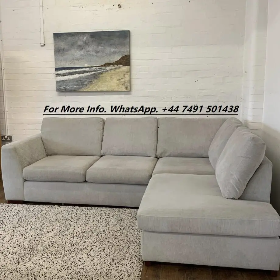 Loaf Sofa || Beige L-Shaped High Back Corner Sofa For Sale