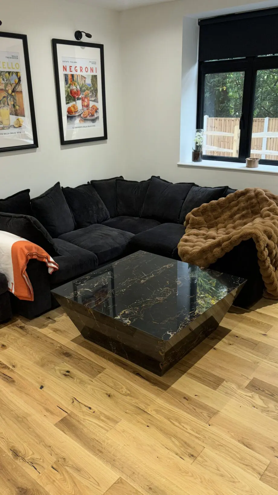Black Clapham Sofa club sofa