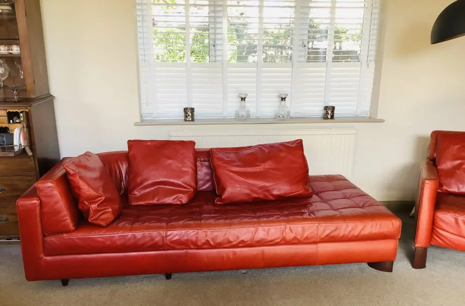 Stunning Natuzzi Oxblood Red Leather Corner Suite and Armchair